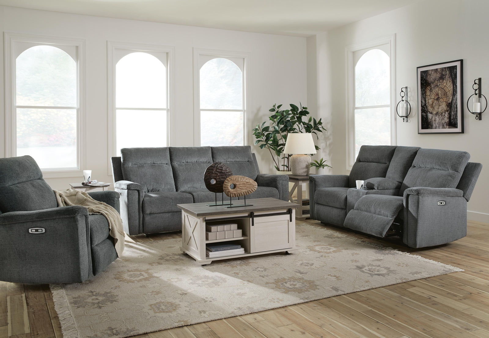 Barnsana Power Reclining Sofa, Loveseat and Recliner (33202-SI) - Image 17