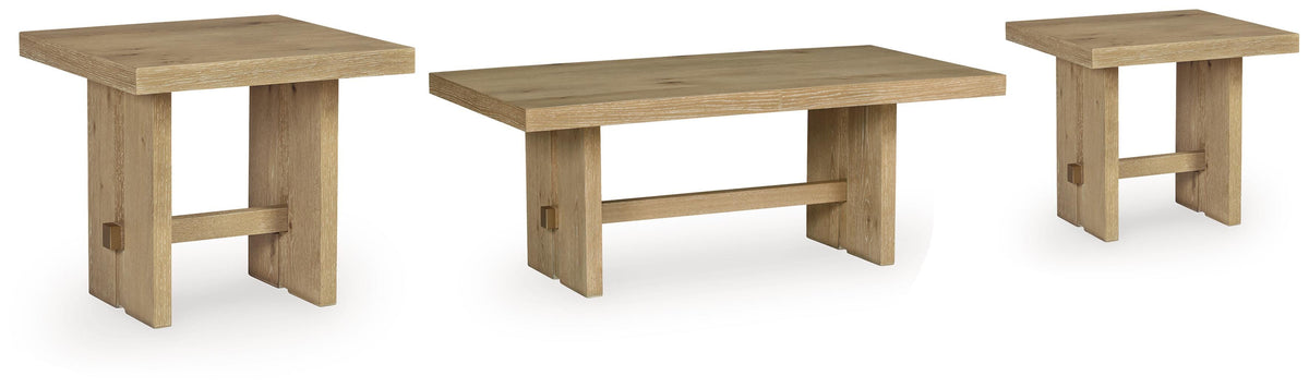 Crendlin Coffee Table and 2 End Tables (T537-SI)