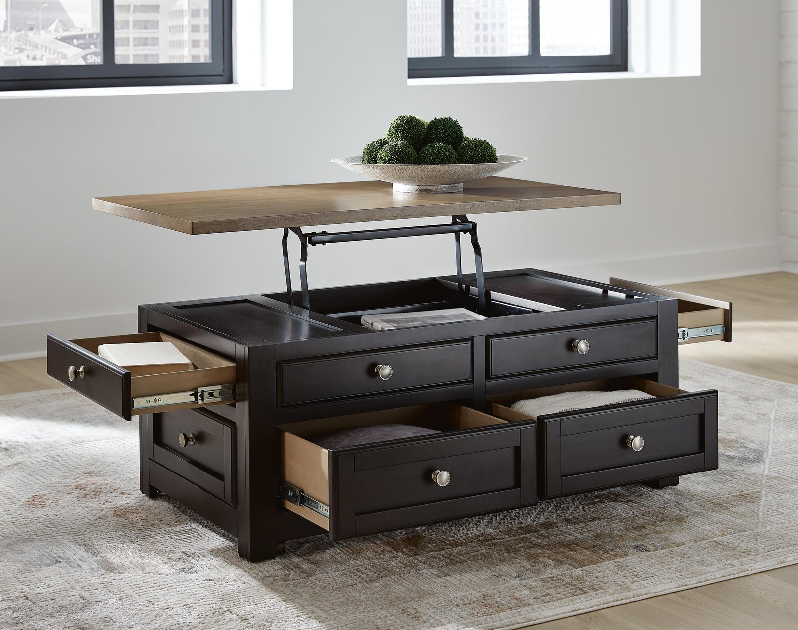 Drazmine Lift-Top Coffee Table - Brown  (T734-SI) - Image 7