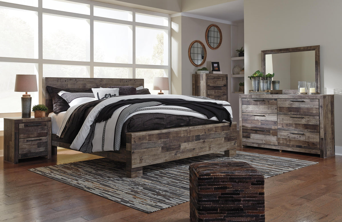 Derekson Panel Bed - Multi Gray  (B200-SI) - Image 5