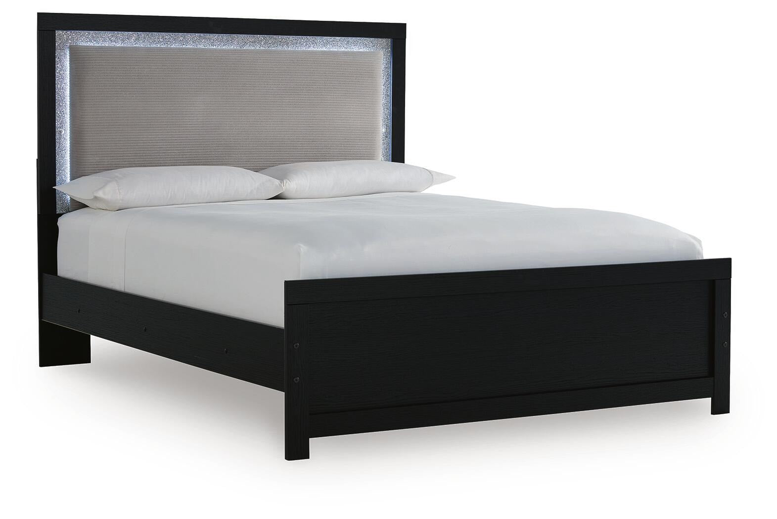 Maeling Queen Upholstered Panel Bed, Dresser and Nightstand (PCB1115-SI) - Image 6