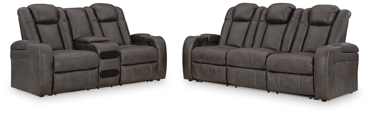 Fyne-Dyme Power Reclining Sofa and Loveseat (36602-SI)