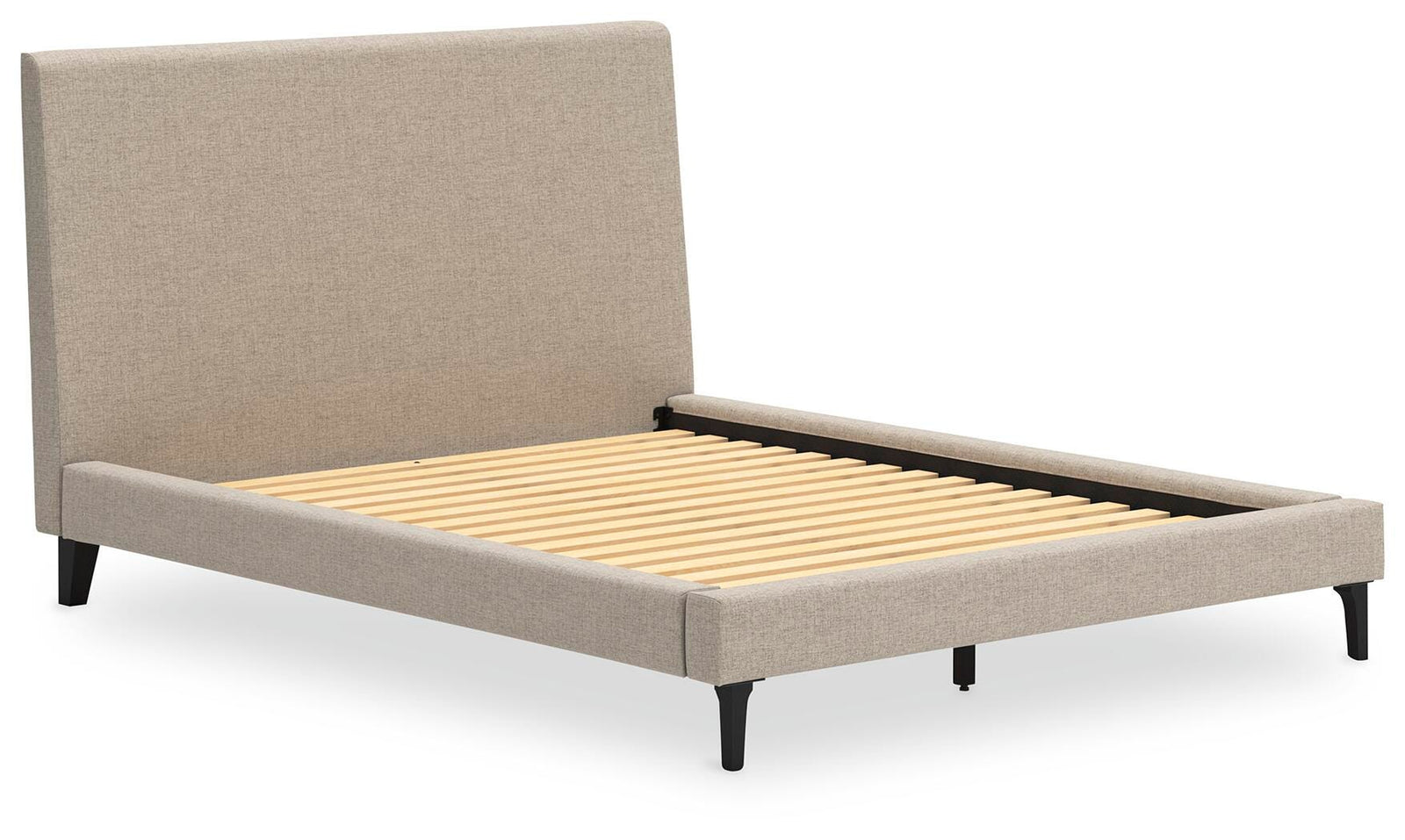 Cielden Upholstered Bed with Roll Slats - Soft Gray  (B1199-SI) - Image 2