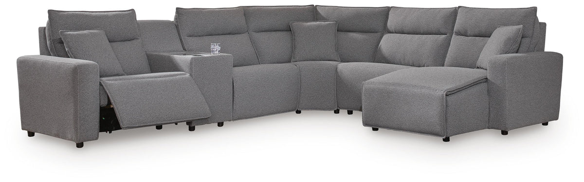 Modmax II 6-Piece Power Reclining Sectional with Chaise and Console (65906-SI)