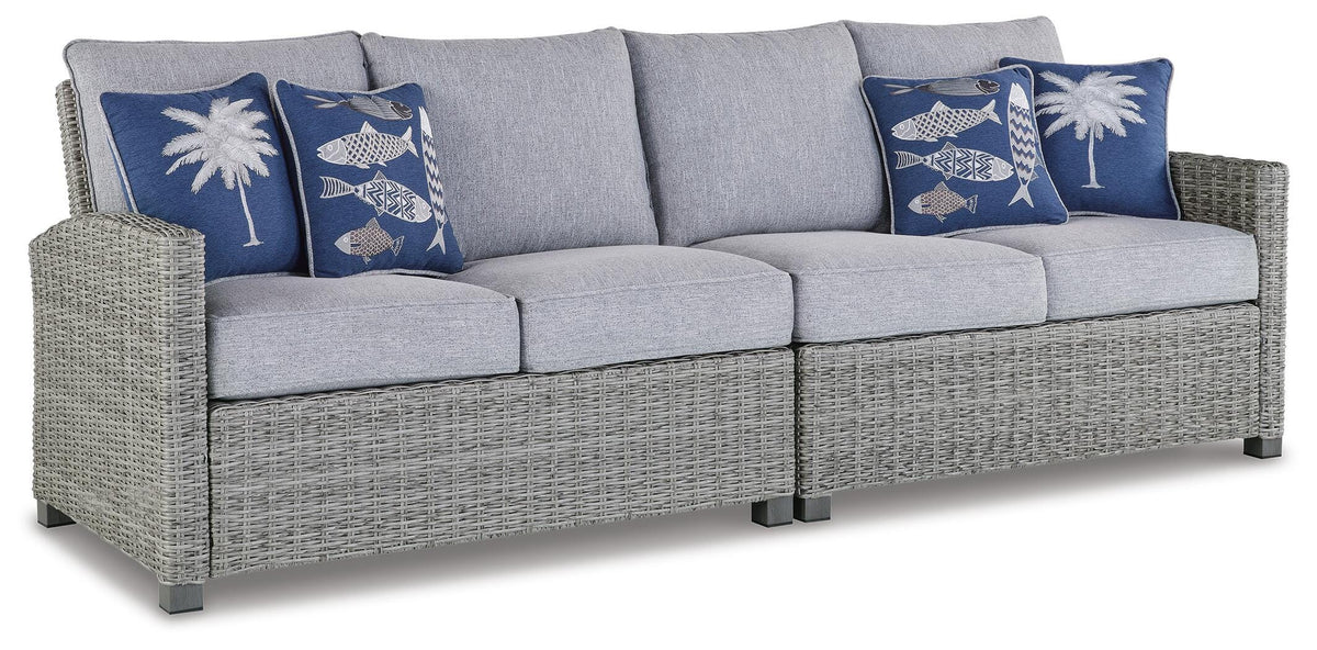 Naples Beach Outdoor Right and Left-arm Facing Loveseat with Cushion (Set of 2) (P439-SI) - Image 2