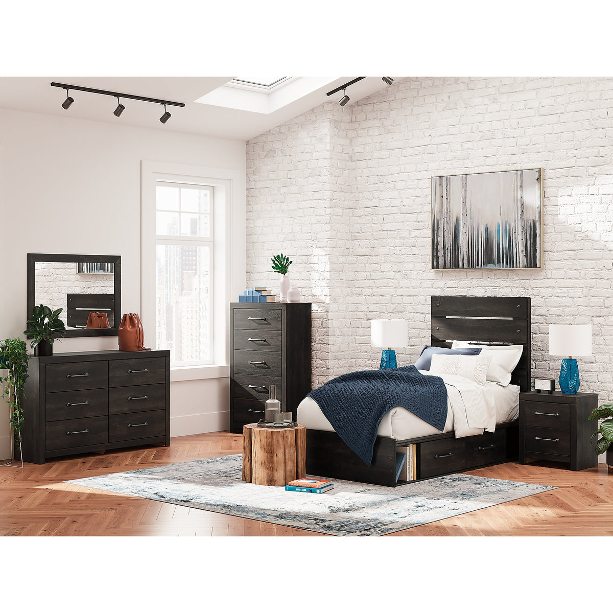 Hollivern Twin Panel Storage Bed (PCB2108-SI) - Image 11
