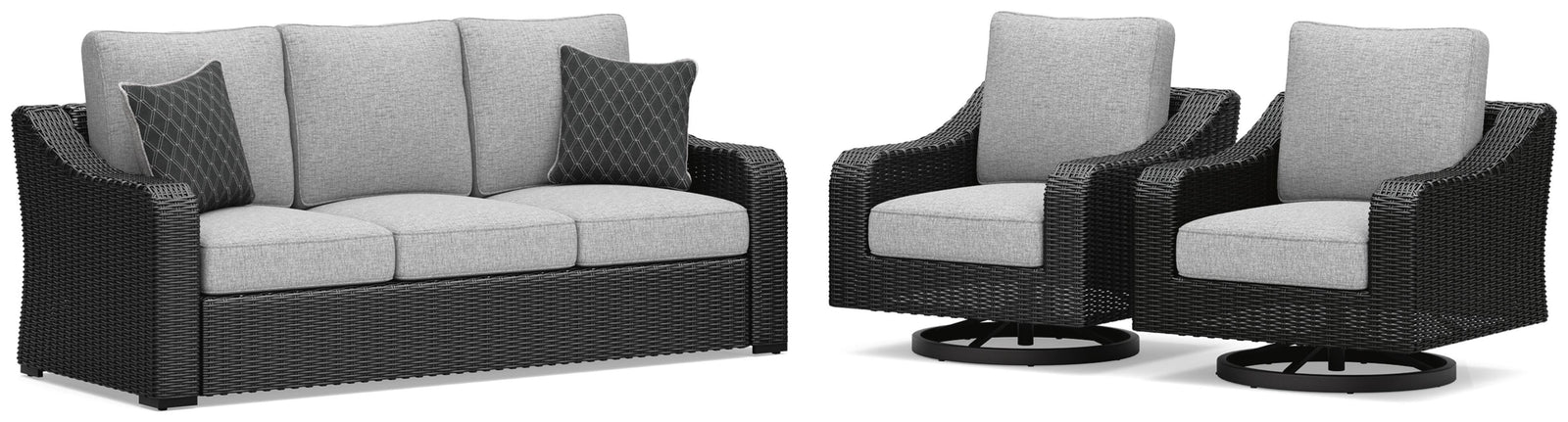 Beachcroft Outdoor Sofa and 2 Lounge Chairs (P792-SI) - Image 2