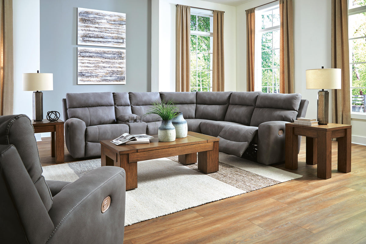 Next-Gen Durapella 6-Piece Power Reclining Sectional (61003-SI)