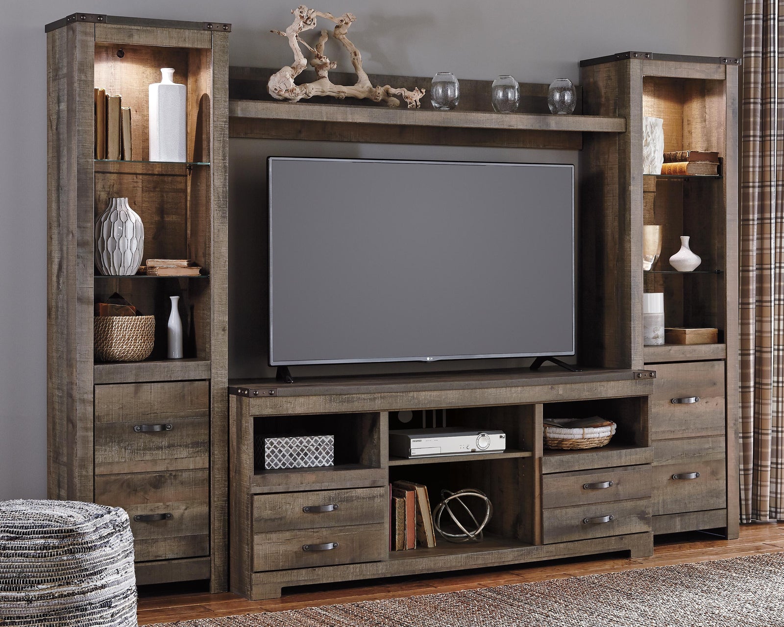 Trinell 4-Piece Entertainment Center (W446-SI) - Image 3