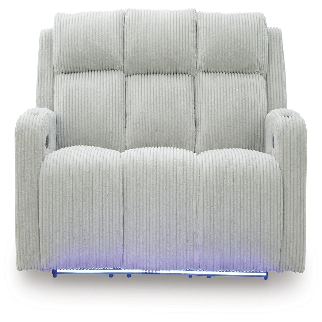 Carvara Power Reclining Sofa and Loveseat (PC64203-SI) - Image 3