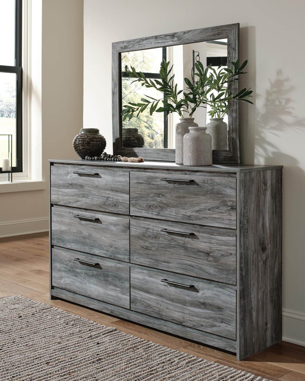 Baystorm Dresser and Mirror - Gray  (B221-SI) - Image 6