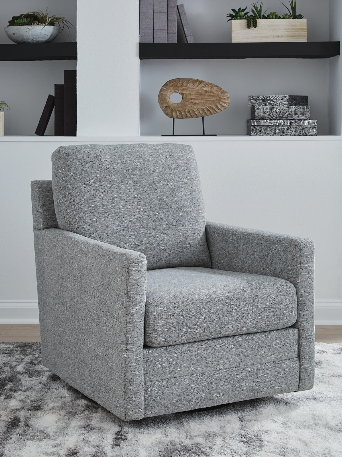 Freybourne Next-Gen Nuvella Swivel Accent Chair (A3000737-SI) - Image 2