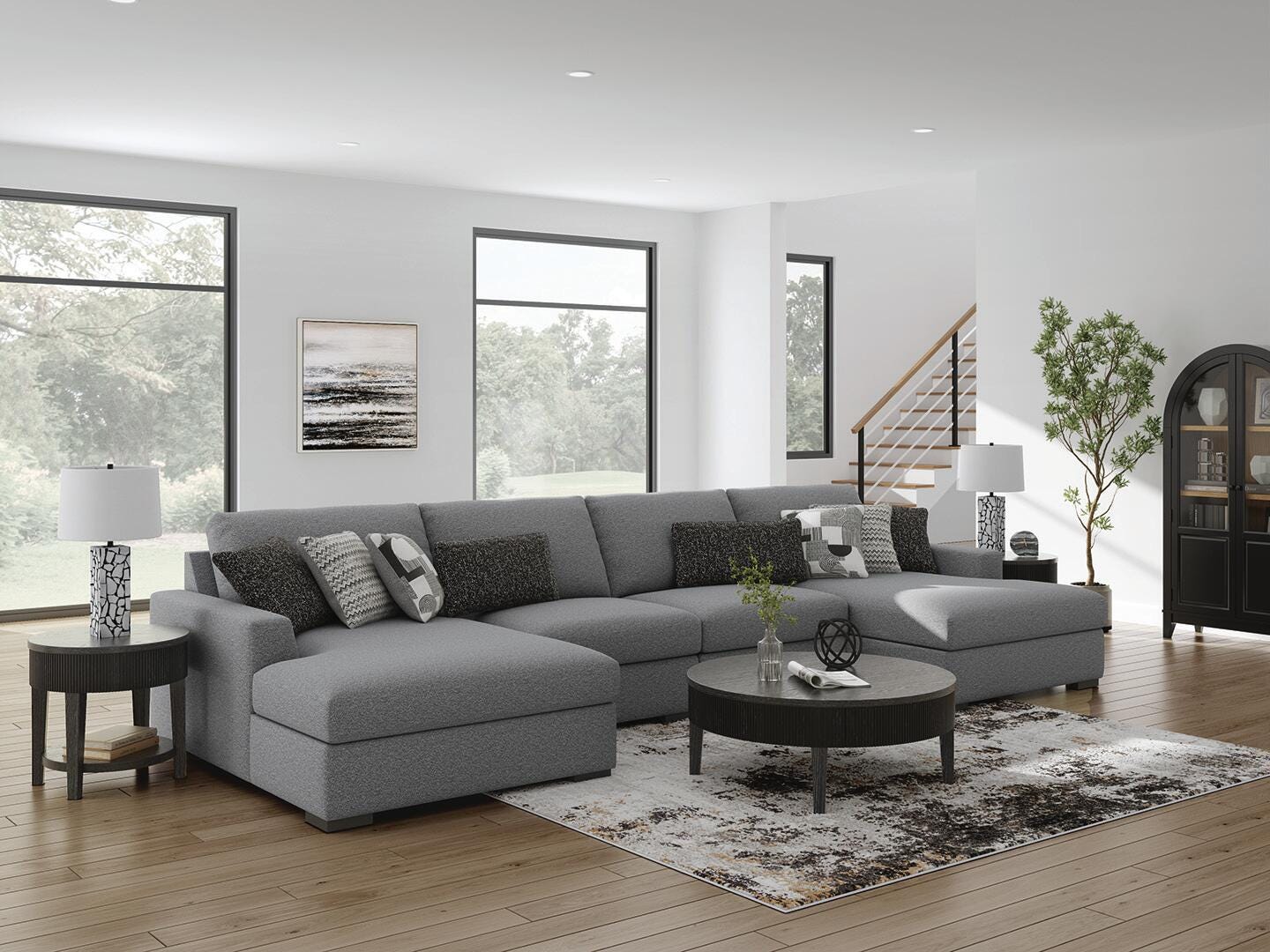 Bealton 4-Piece Sectional with Double Chaise (61305-SI) - Image 2