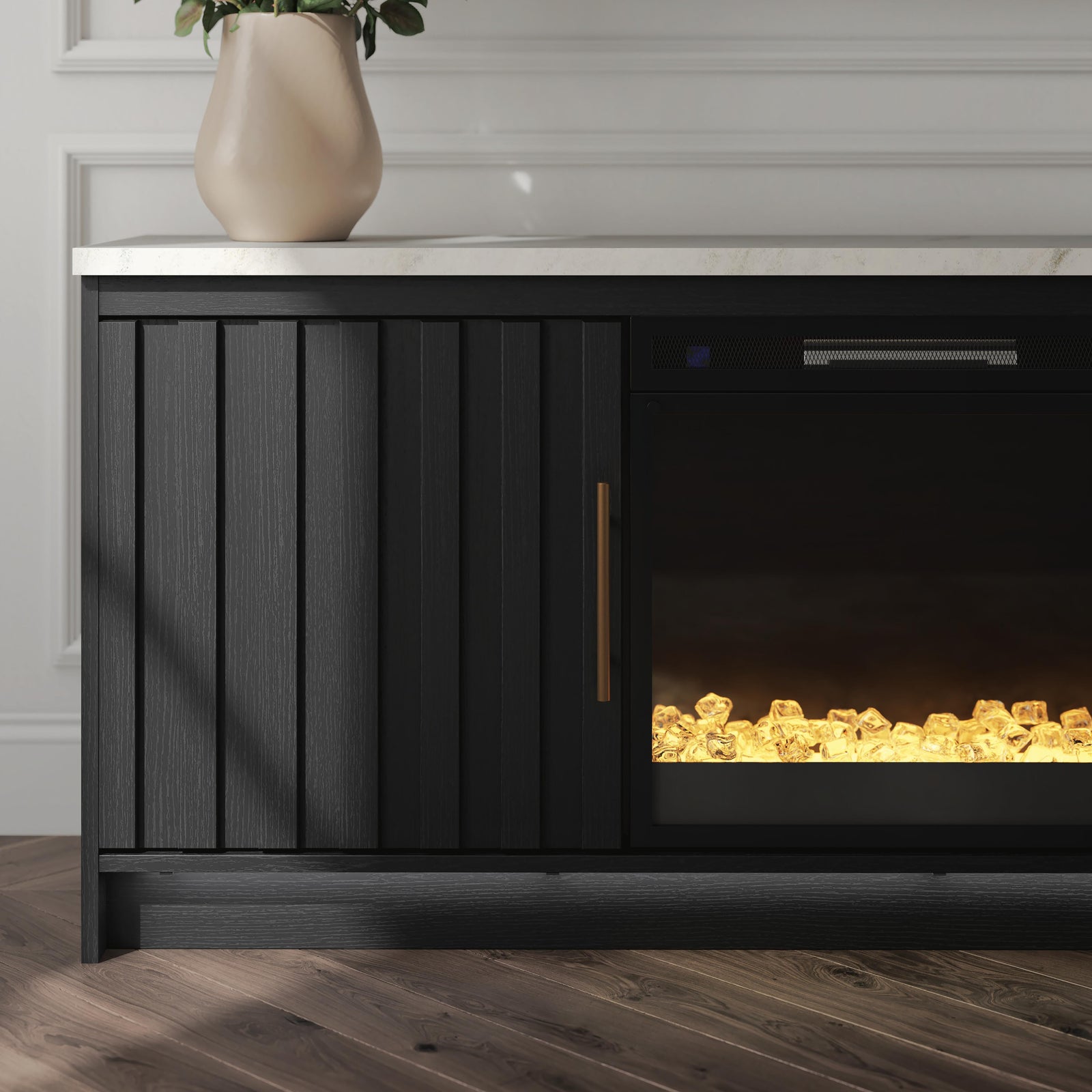 Cadmori 63 TV Stand with Electric Fireplace (W2616-SI) - Image 5