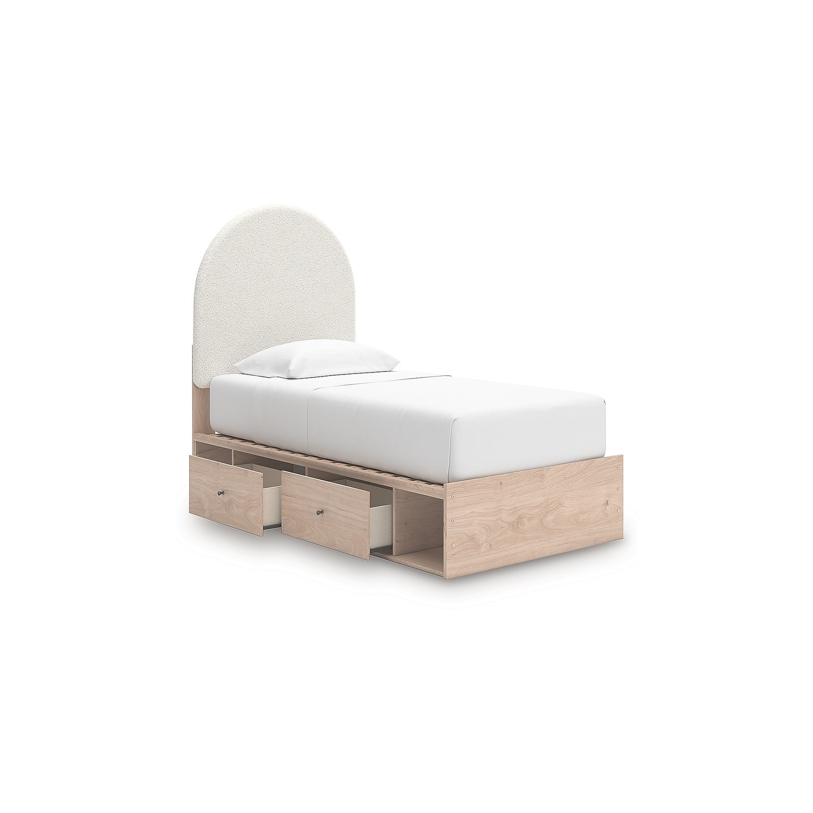 Arloster Twin Upholstered Panel Bed with Storage (PCB1566-SI) - Image 5