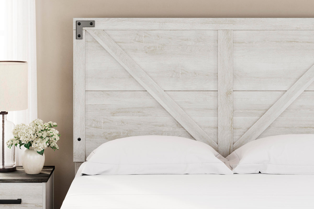 Shawburn Crossbuck Panel Headboard - Whitewash  (EB4121-SI) - Image 7