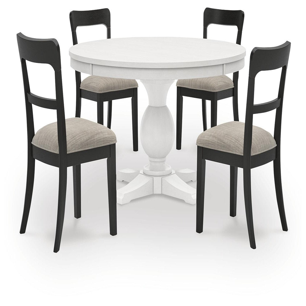 Greddinton Dining Table and 4 Chairs (PCD824-SI)