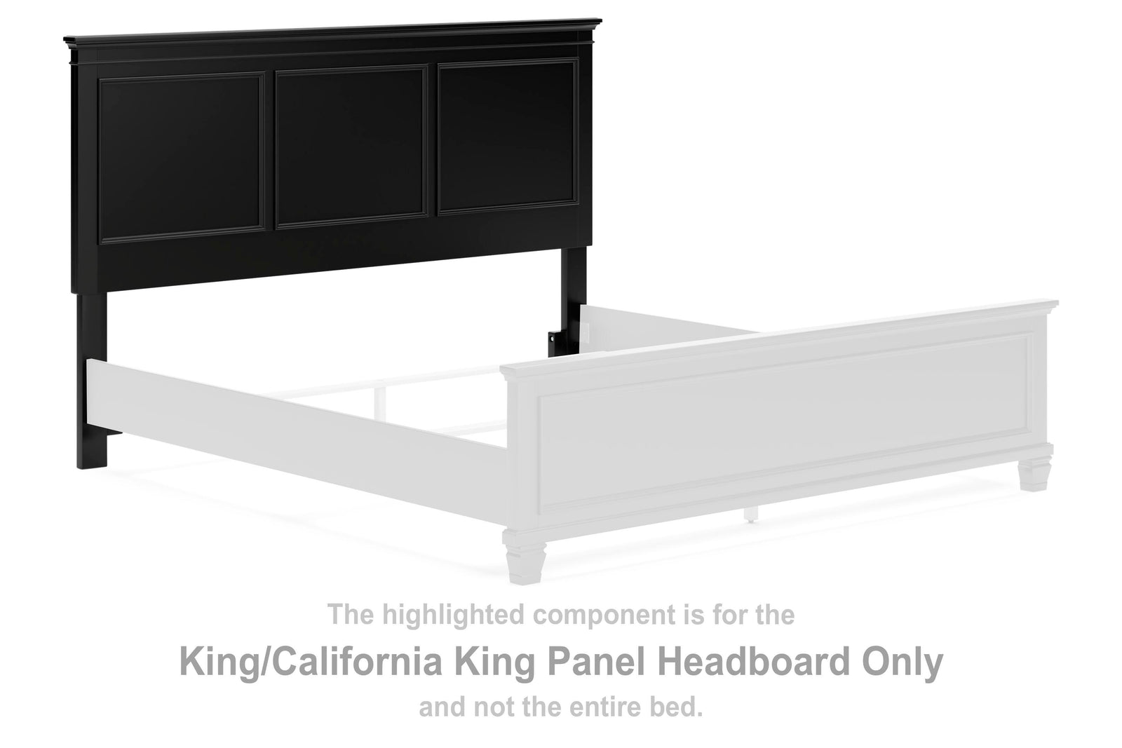 Lanolee Panel Headboard - Black  (B687-SI) - Image 7