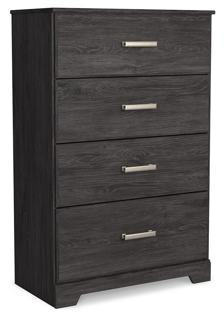 Belachime Panel Bed, Dresser, Chest and 2 Nightstands - Charcoal  (B2589-SI) - Image 7