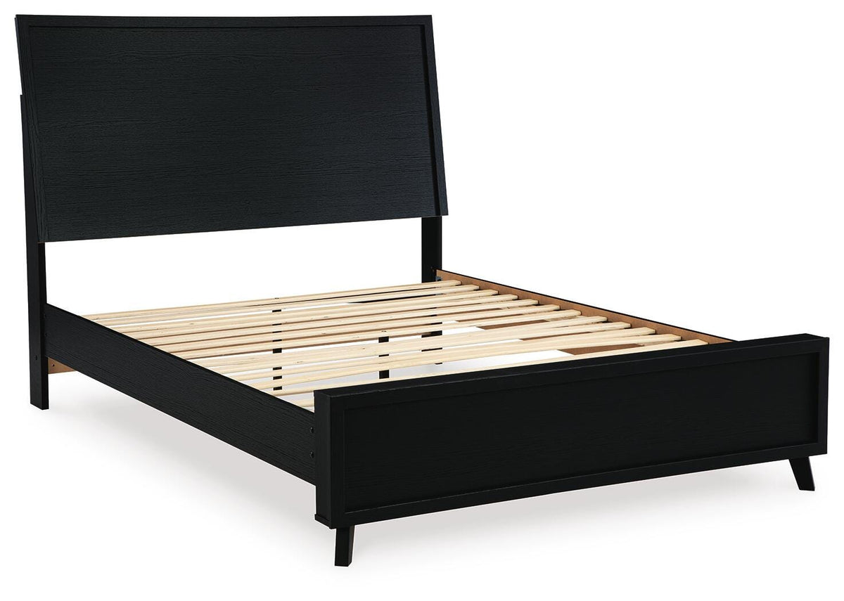 Danziar Panel Platform Bed and 2 Nightstands (B1013-SI) - Image 4