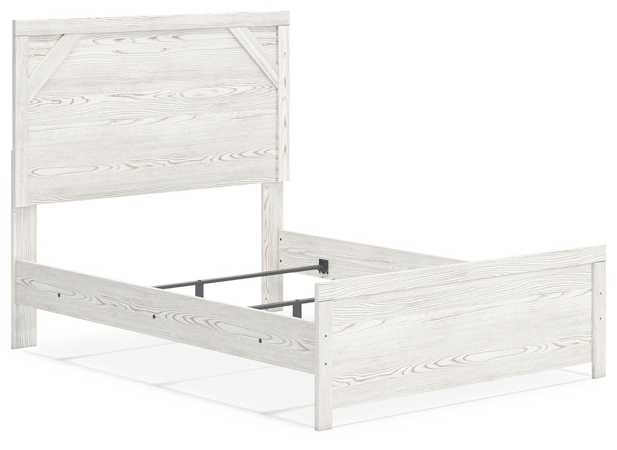 Gerridan Panel Bed, Dresser, Mirror and Nightstand - White/Gray  (B1190-SI) - Image 4