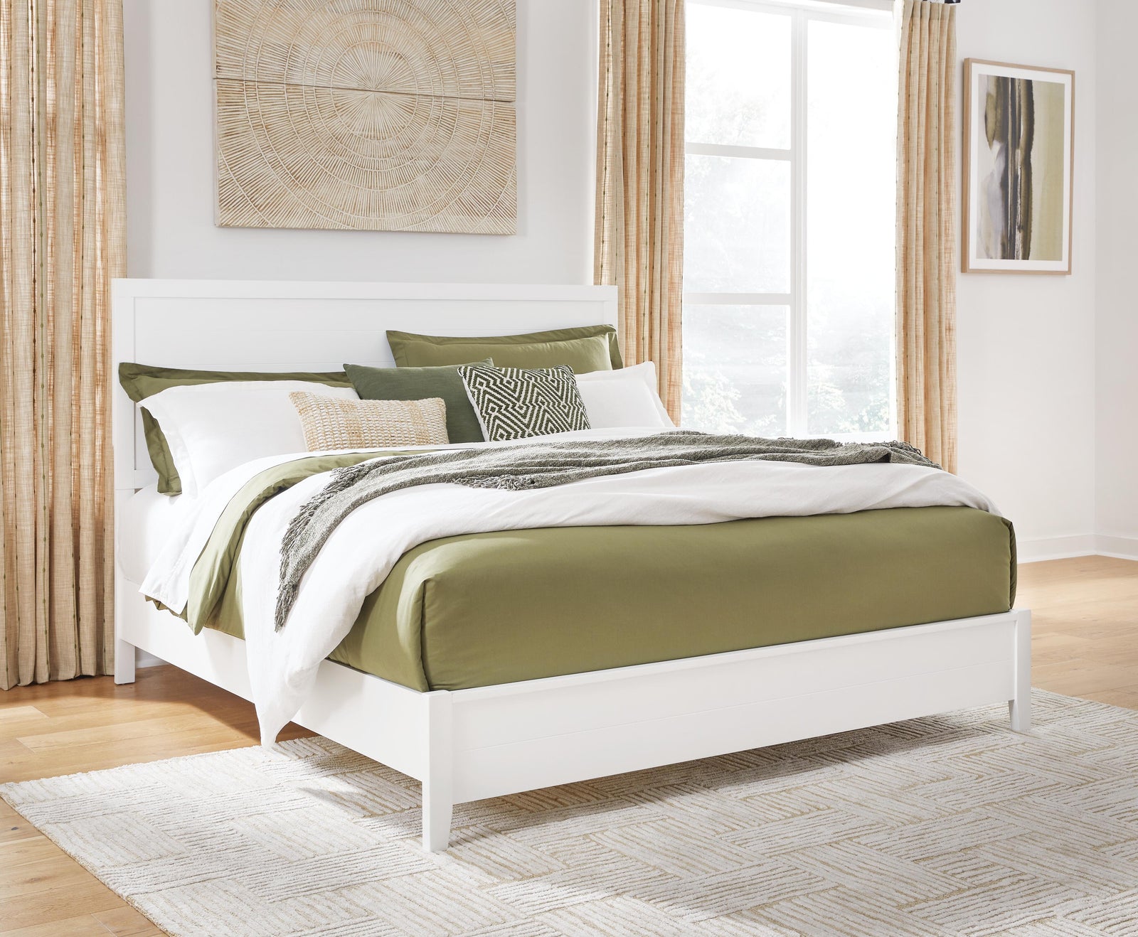 Binterglen Panel Bed, Dresser and Nightstand - White  (B427-SI) - Image 18