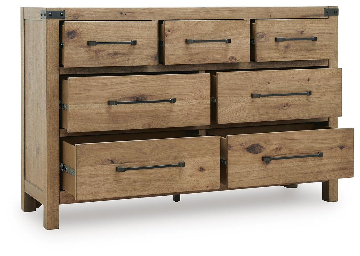 Ridgester Dresser - Light Brown  (B858-SI) - Image 4
