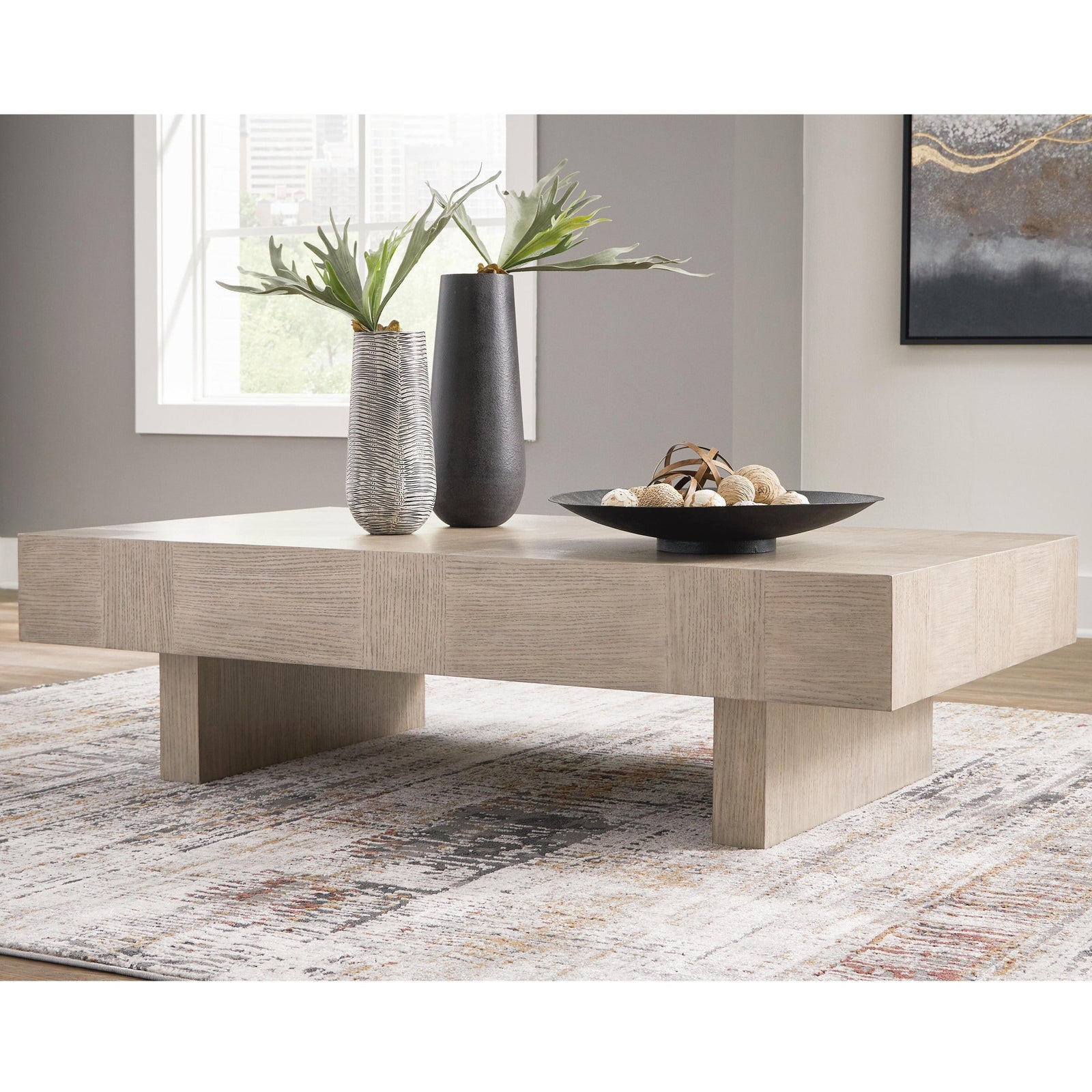 Jorlaina Coffee Table - Light Grayish Brown  (T922-SI) - Image 6