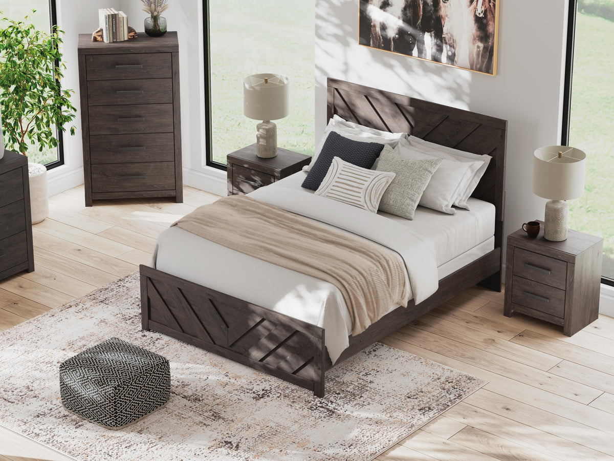 Prendonea Panel Bed - Charcoal  (B3789-SI) - Image 10