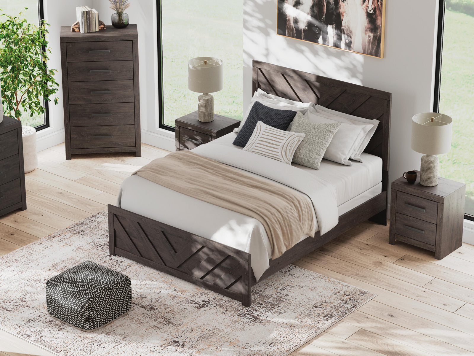 Prendonea Panel Bed - Charcoal  (B3789-SI) - Image 10