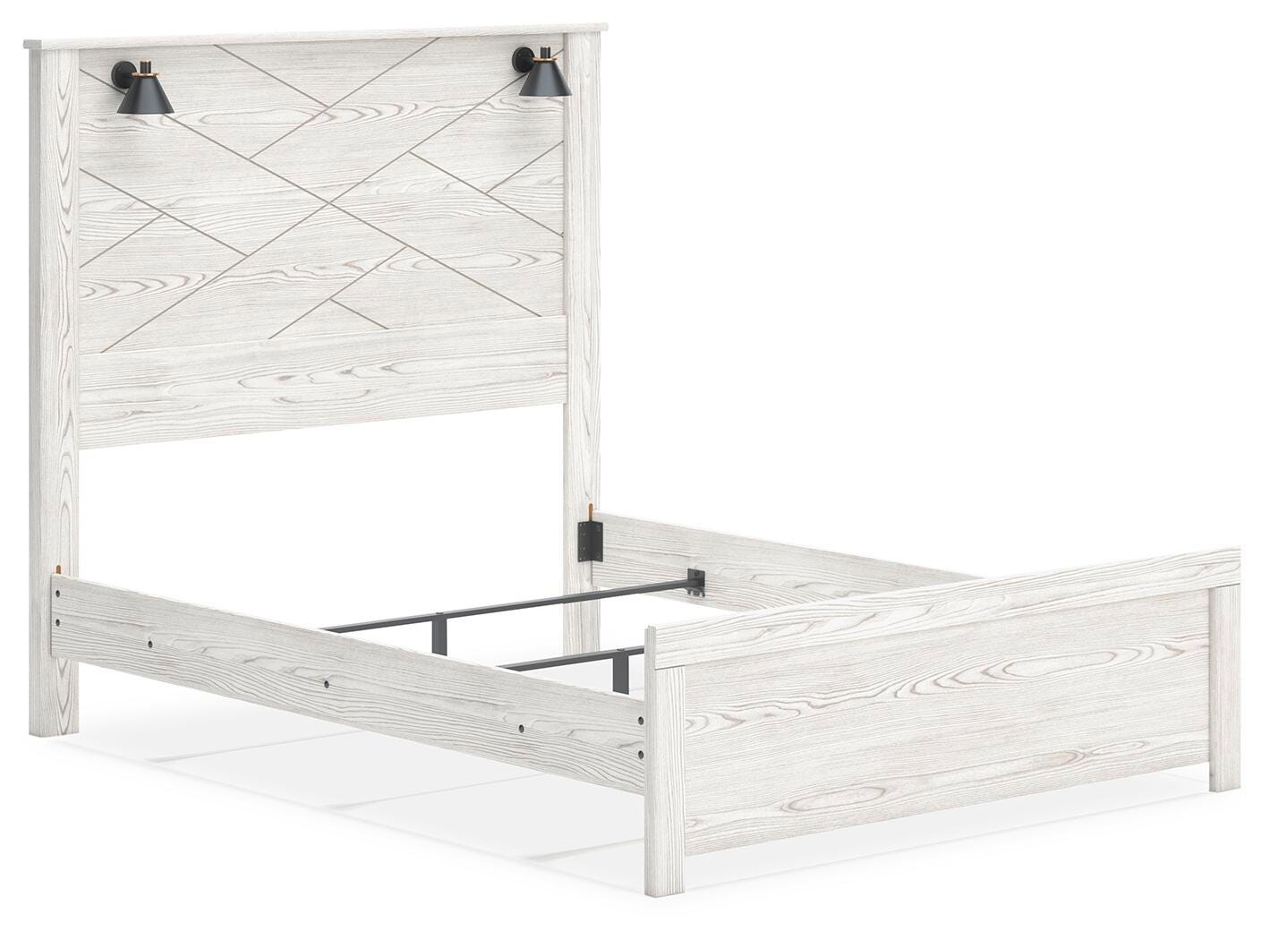 Gerridan Panel Bed, Dresser and Mirror - White/Gray  (B1190-SI) - Image 7