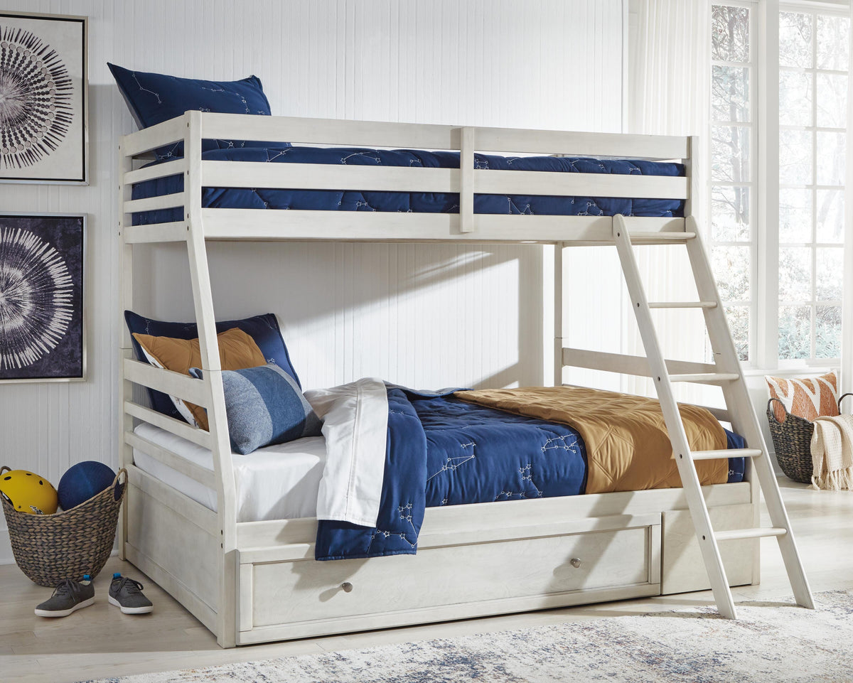 Robbinsdale Twin over Full Bunk Bed, Dresser and Chest - Antique White  (B742-SI) - Image 17