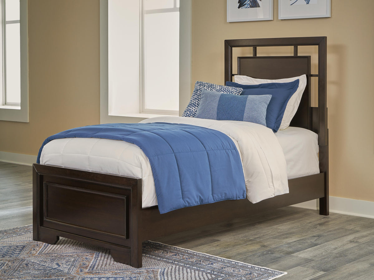 Covetown Panel Bed (Youth) - Dark Brown  (B441-SI) - Image 2