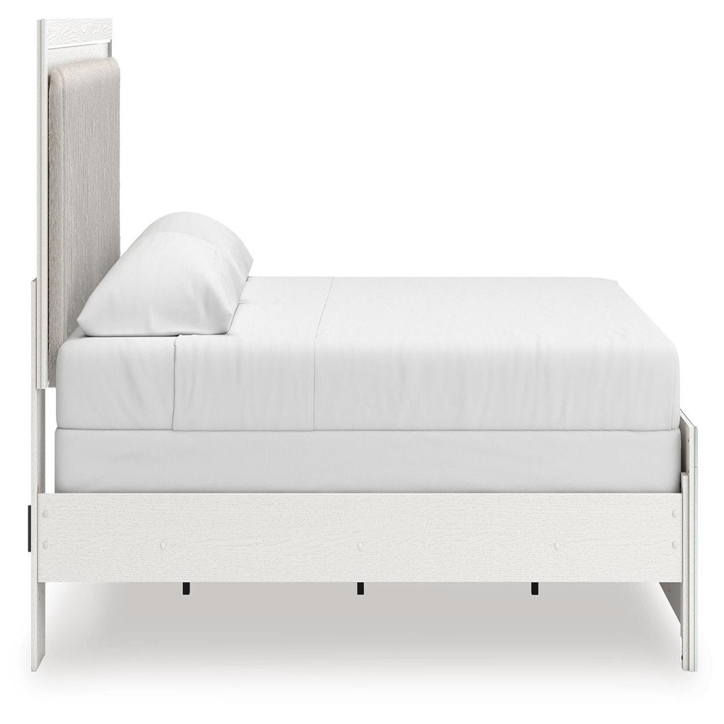 Zuraleus King Upholstered Panel Bed, Dresser, Mirror and Nightstand (PCB3381-SI) - Image 12