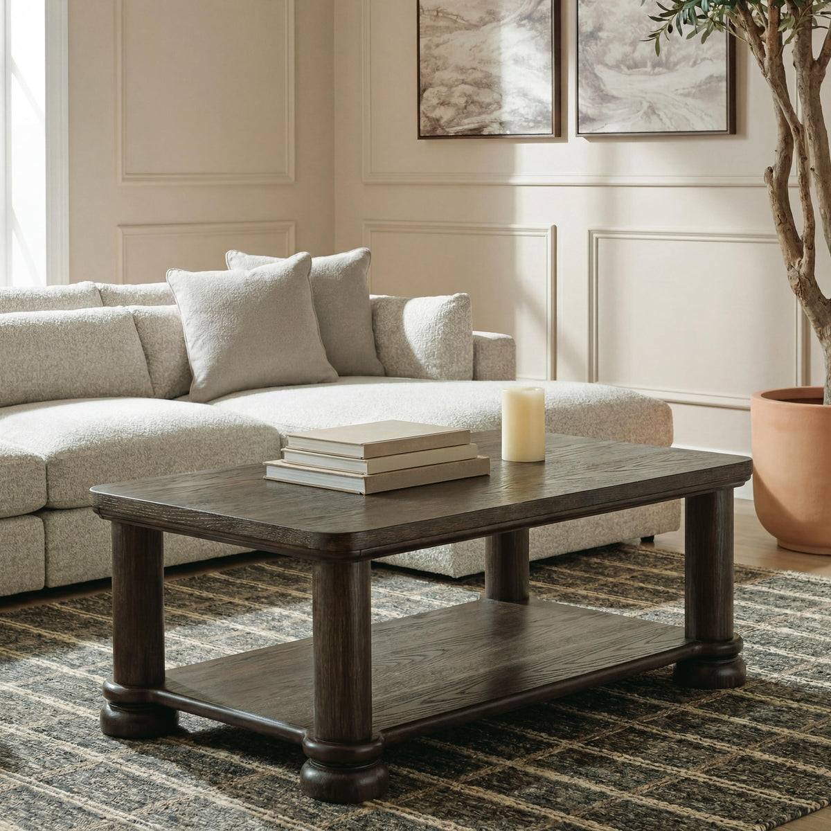 Bannette Coffee Table - Dark Brown  (T605-SI) - Image 6