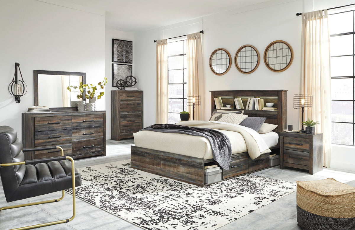 Drystan Bookcase Bed with 2 Storage Drawers - Multi  (B211-SI) - Image 4
