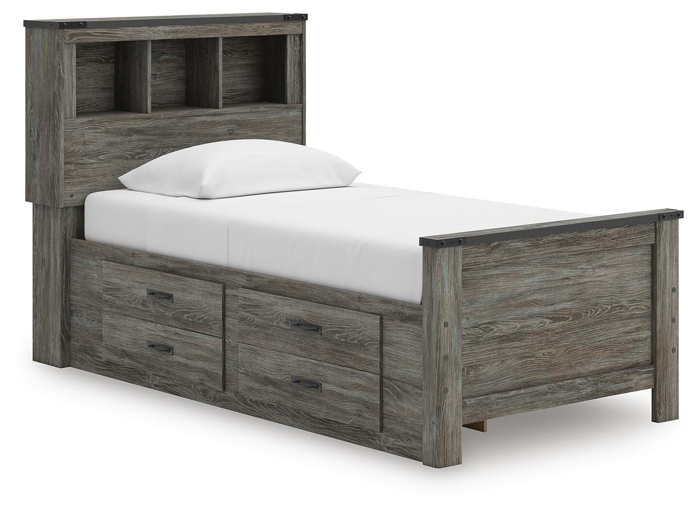 Frandern Bookcase Bed with Storage, Dresser and Mirror (B4480-SI) - Image 10