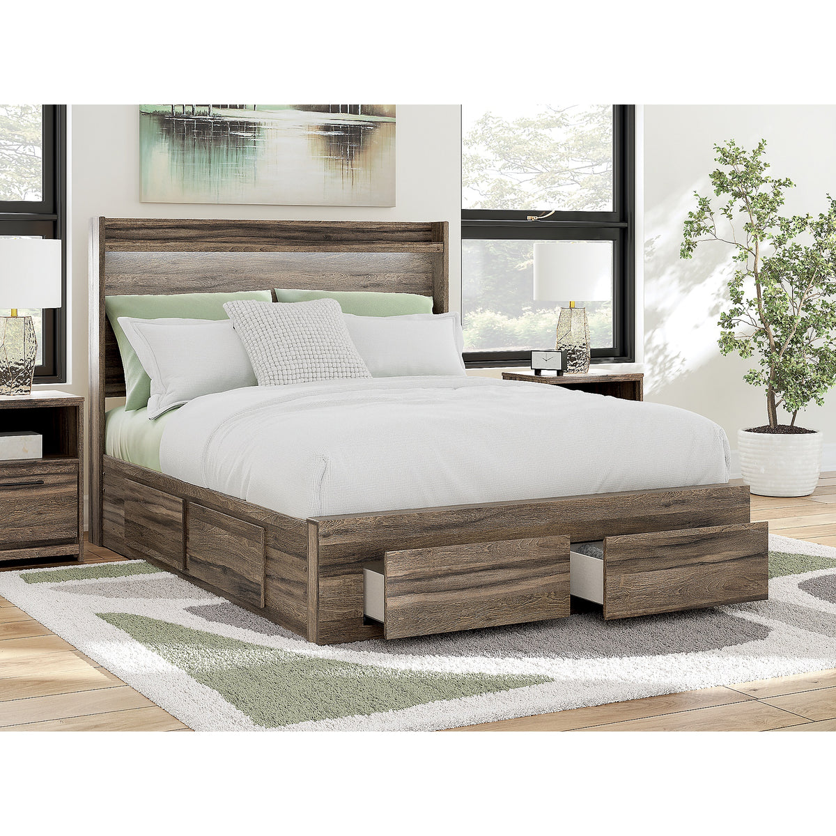 Elbrim Queen Panel Storage Bed, Dresser and Mirror (PCB2005-SI) - Image 19