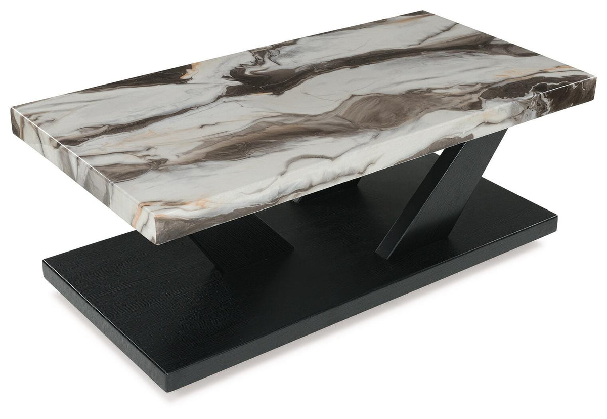Cendill Table (Set of 3) - Dark Brown/White/Black  (T403-SI) - Image 6