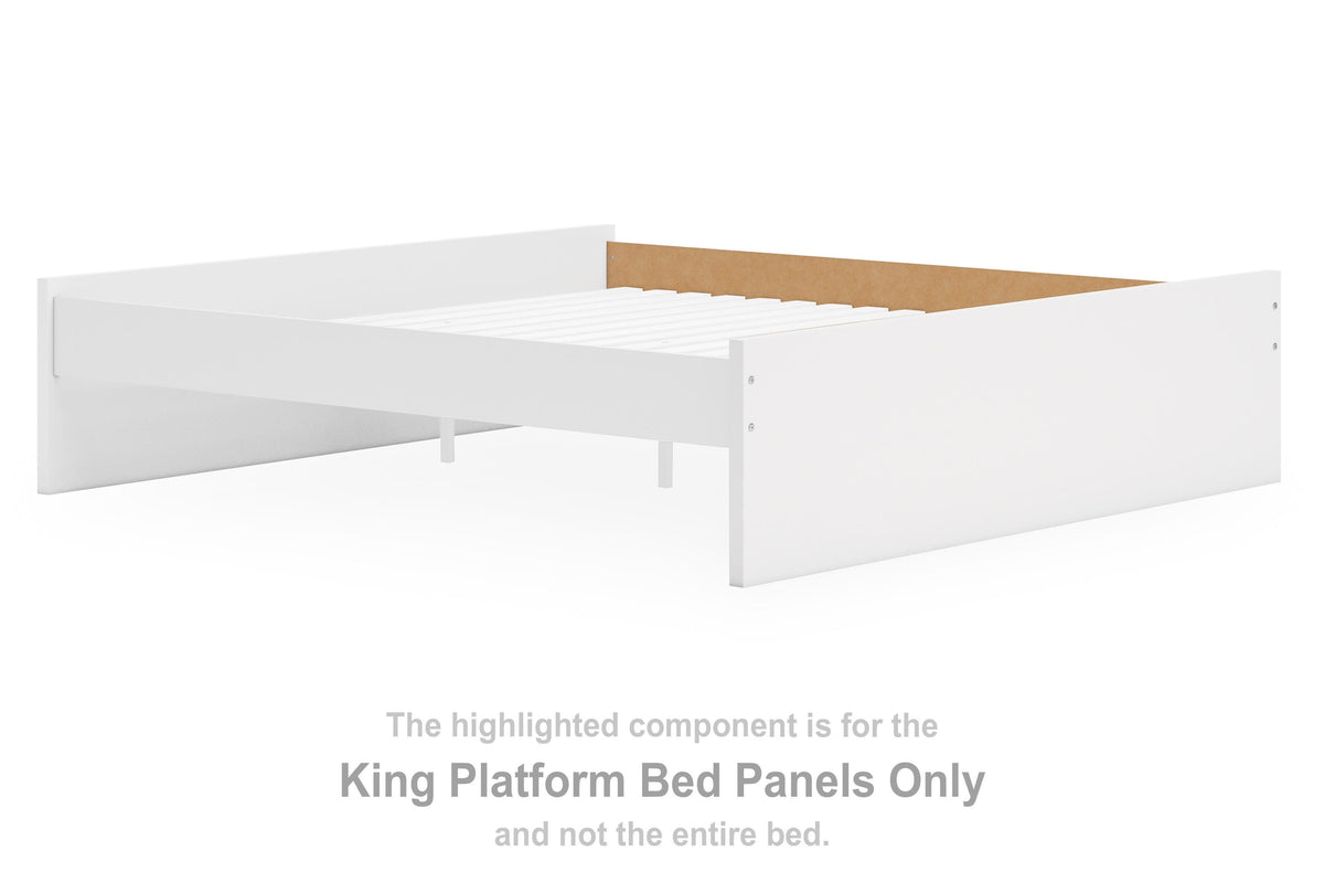 Onita Platform Bed Panels - White  (EB9630-SI)