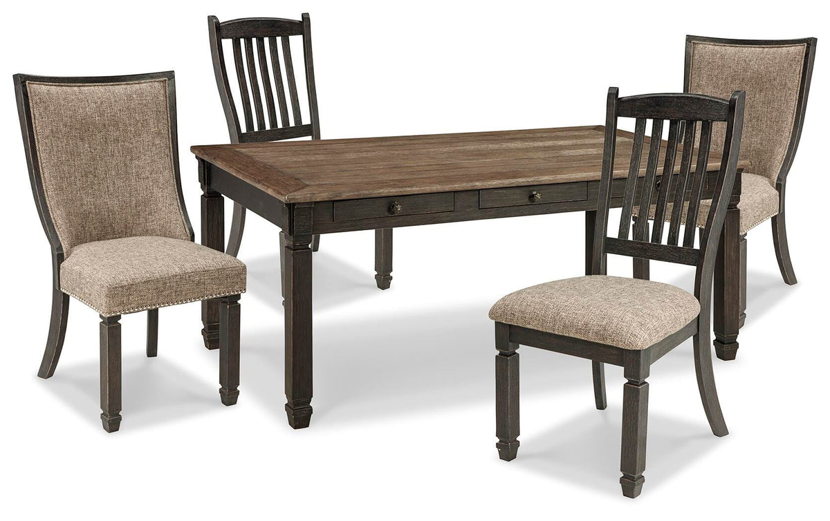 Tyler Creek Dining Table and 4 Chairs (D736-SI)