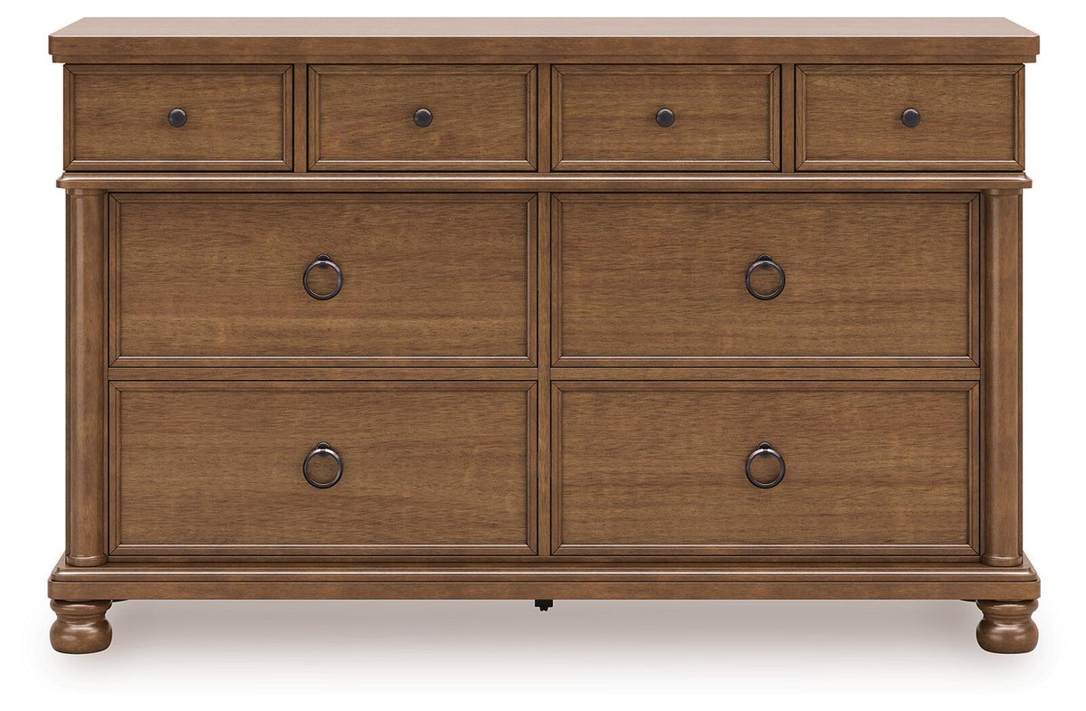 Rowlenstown King Poster Bed, Dresser and 2 Nightstands (PCB824-SI) - Image 2