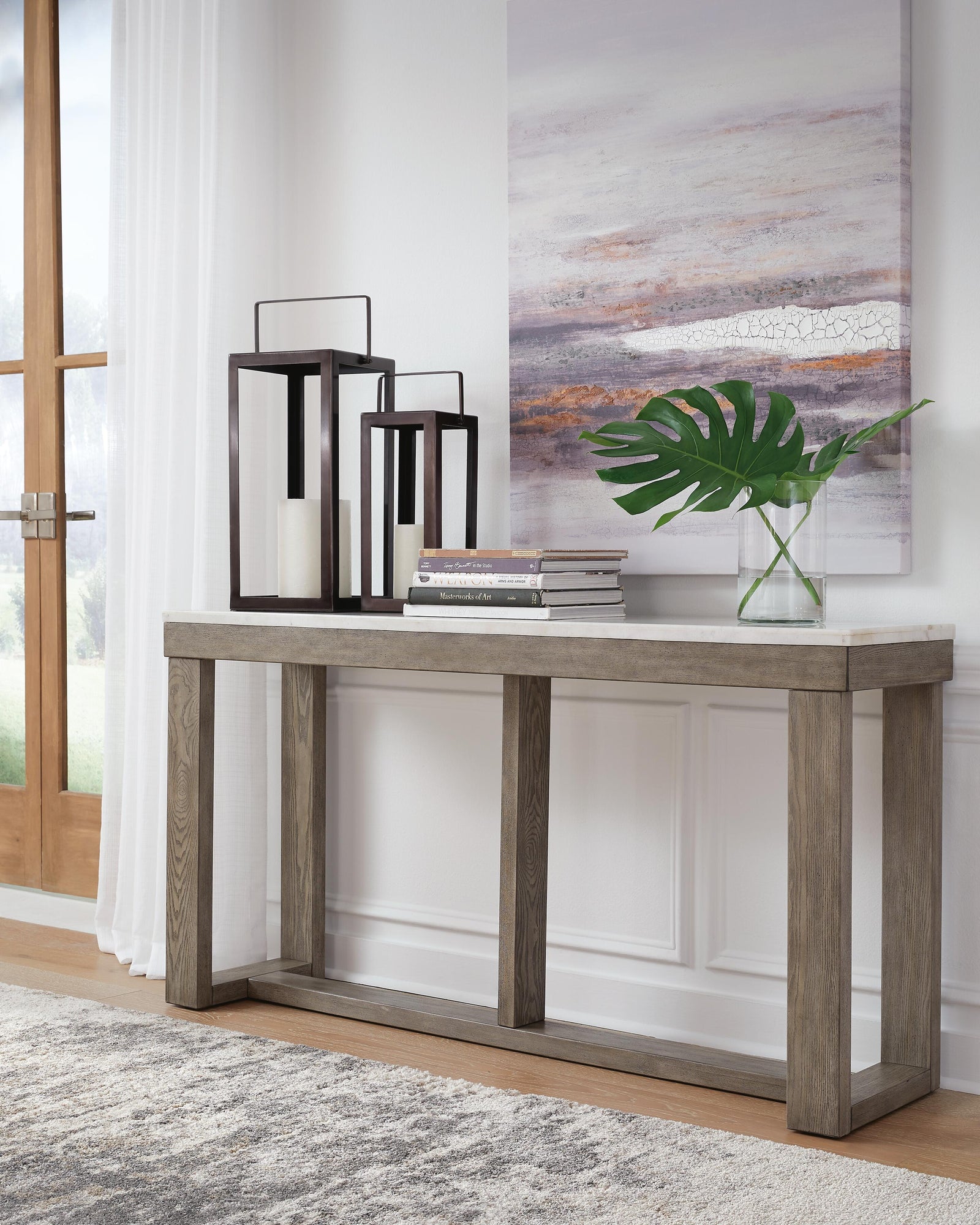 Loyaska Sofa Table - Brown/Ivory  (T789-SI) - Image 5