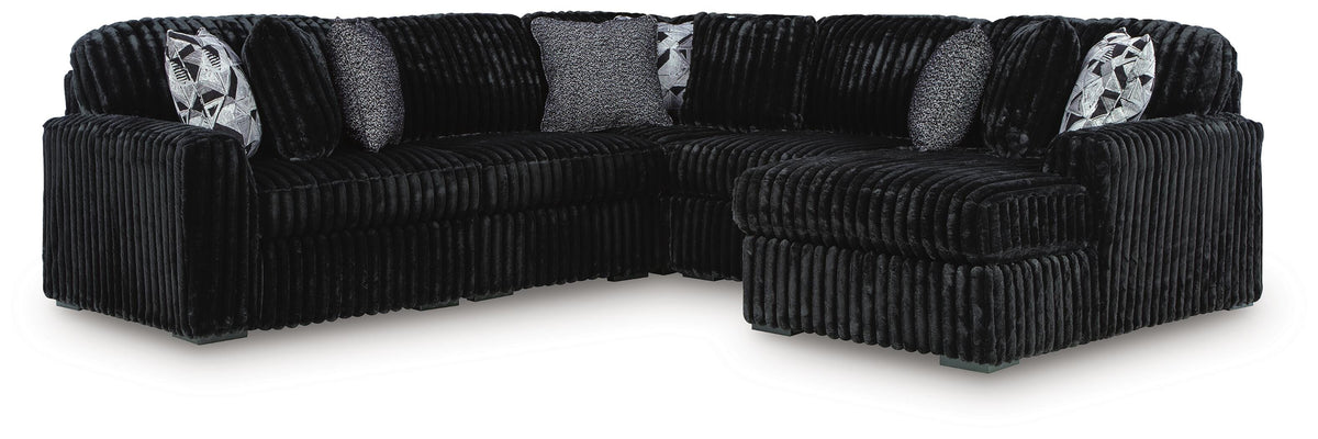 Midnight-Madness 6-Piece Sectional with Chaise (98103-SI)