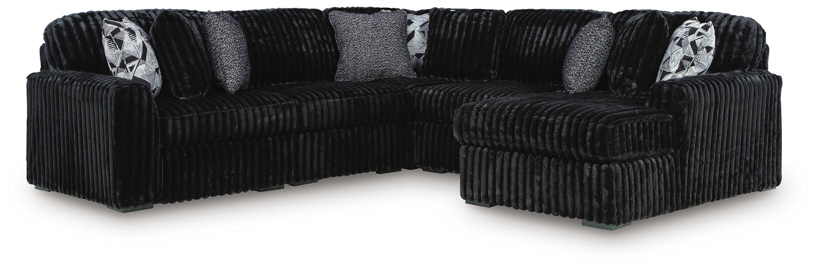 Midnight-Madness 6-Piece Sectional with Chaise (98103-SI)
