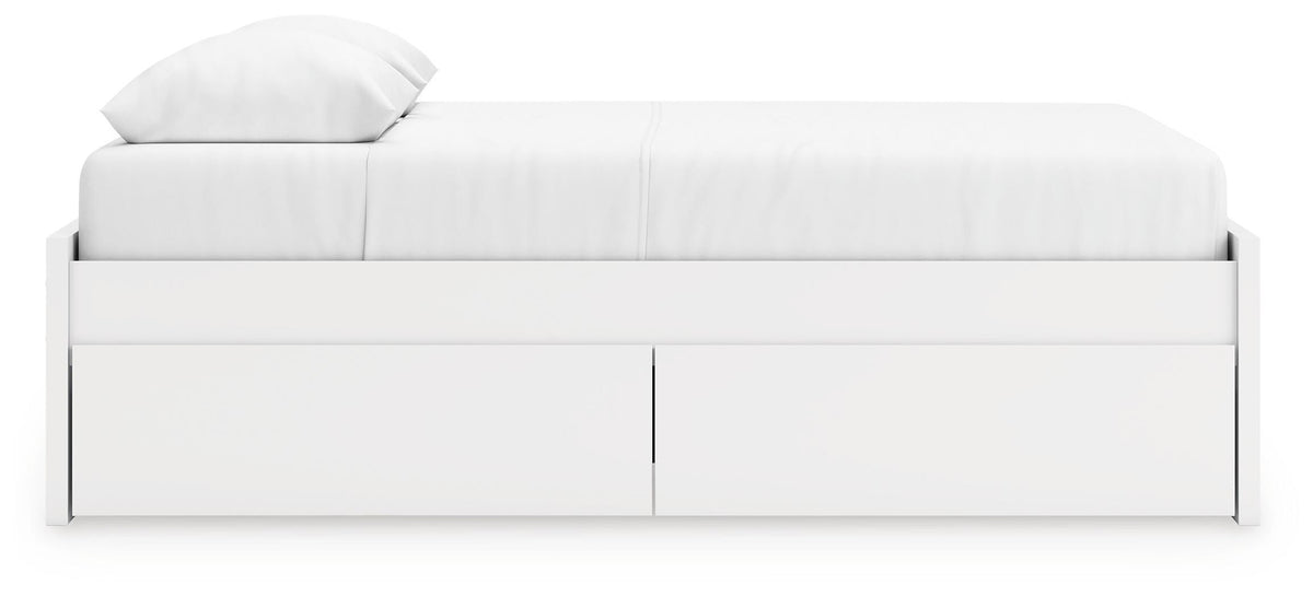 Onita Platform Bed with 1 Side Storage - White  (EB9630-SI) - Image 6