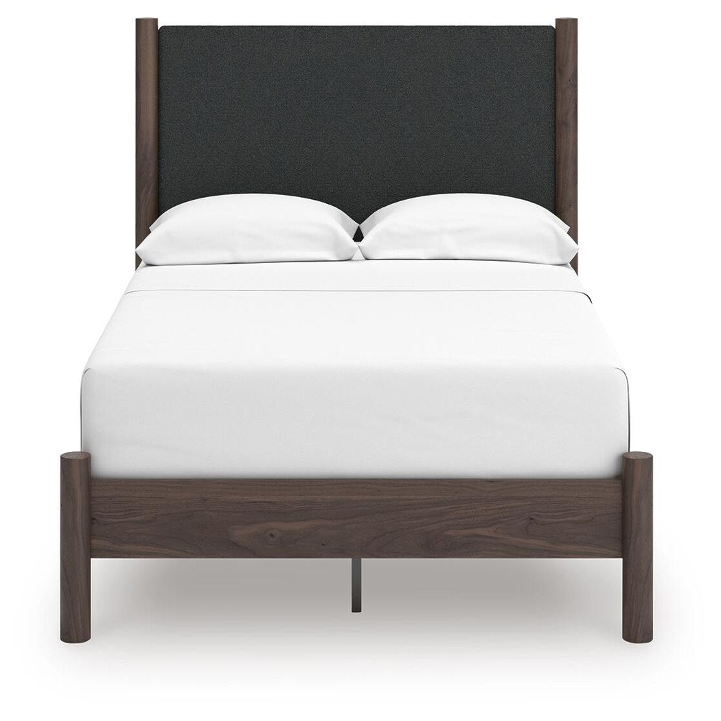 Pamytta Full Upholstered Platform Bed, Dresser and Mirror (PCB2614-SI) - Image 9