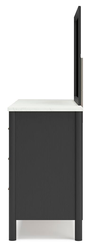 Cadmori Dresser and Mirror - Black/White  (B2616-SI) - Image 6