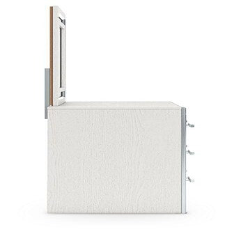 Zuraleus King Upholstered Panel Bed, Dresser, Mirror and Nightstand (PCB3381-SI) - Image 5