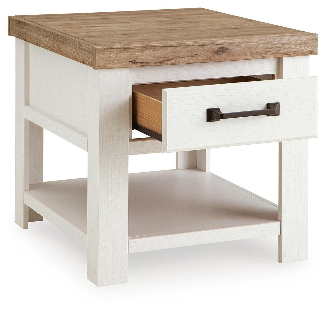 Savonport End Table - White/Brown  (T4615-SI) - Image 2